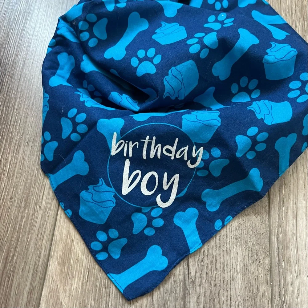 Birthday boy dog bandana